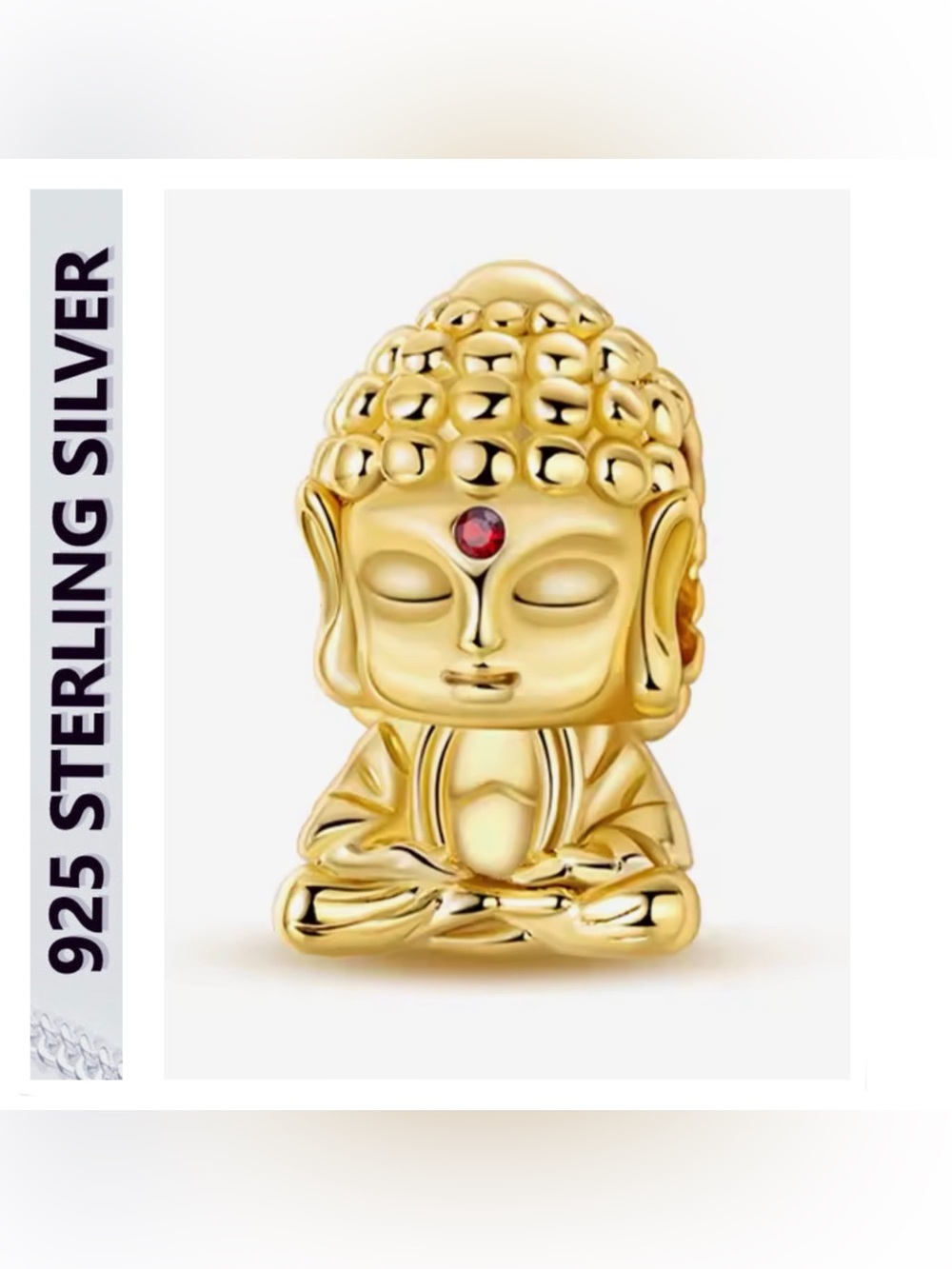 🌟🌟 14K Gold Plated CZ Zircon Golden Tathagata Buddha Charm